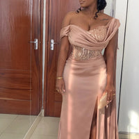 Elegant Mermaid Evening Dress | Satin One-Shoulder Prom & Bridesmaid Gown
