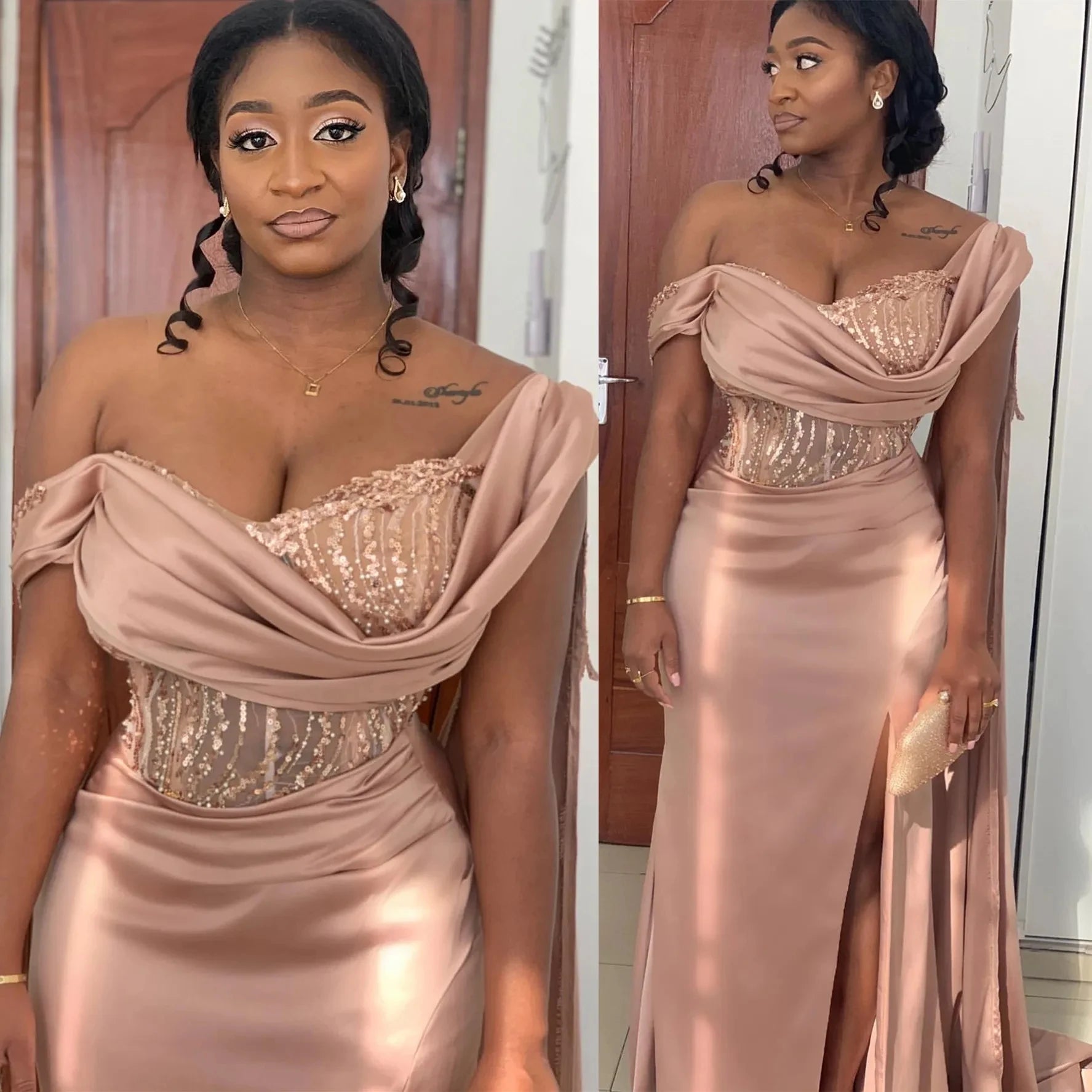 Elegant Mermaid Evening Dress | Satin One-Shoulder Prom & Bridesmaid Gown